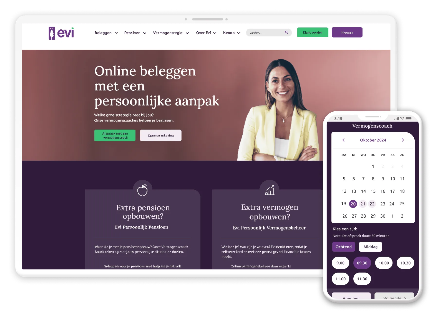 Evi van Lanschot website with refreshed brand system